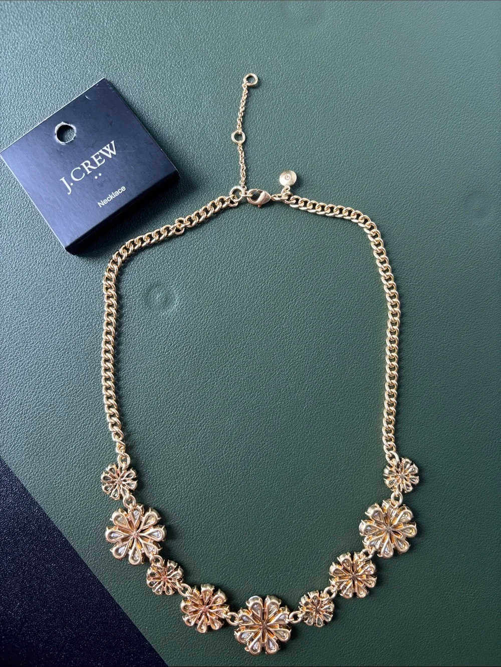 J. Crew Gold Floral Statement Necklace